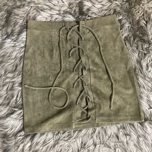 Suede skirt